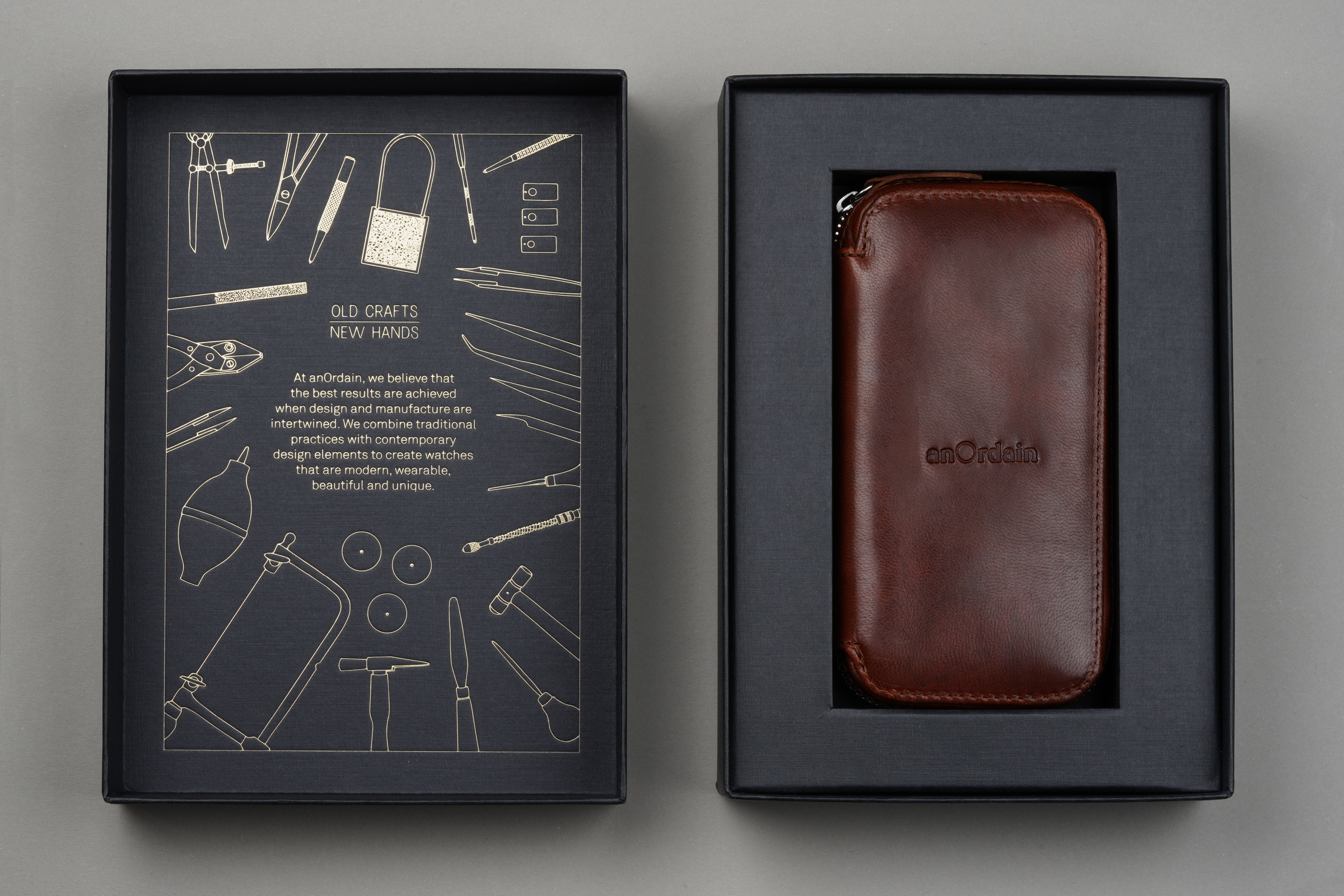 Luxury presentation packaging for AnOrdain